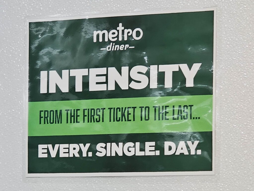 metro diner motto
