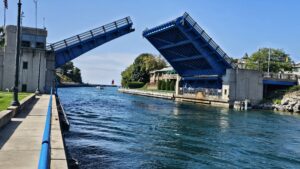 Charlevoix drawbridge in Northern Michigan